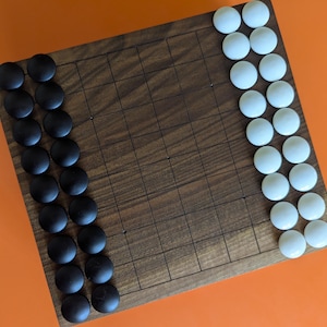 Dai Hasami Shogi massivt valnötsträbräde handskuret 9x9 spel Go-bräde bild 3