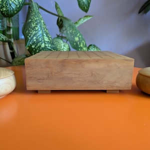 Solid Pear wood 9x9 hand carved game Go board