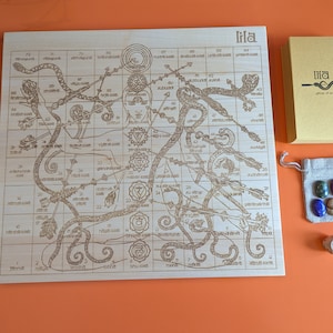15&quot; wooden Leela game set. Yoga board game of self-knowledge.