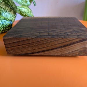 Dai Hasami Shogi massivt valnötsträbräde handskuret 9x9 spel Go-bräde bild 19