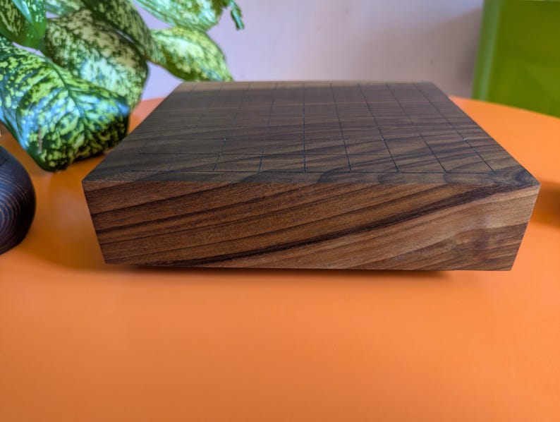 Dai Hasami Shogi massivt valnötsträbräde handskuret 9x9 spel Go-bräde bild 19