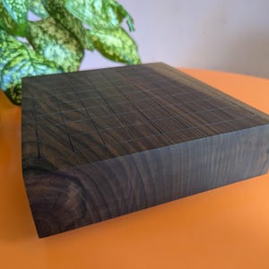 Dai Hasami Shogi massivt valnötsträbräde handskuret 9x9 spel Go-bräde bild 17