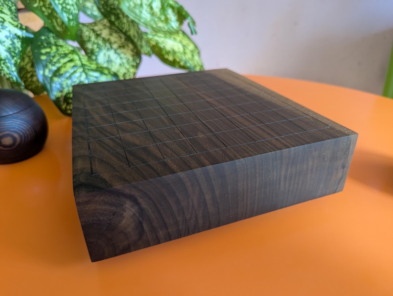 Dai Hasami Shogi massivt valnötsträbräde handskuret 9x9 spel Go-bräde bild 17