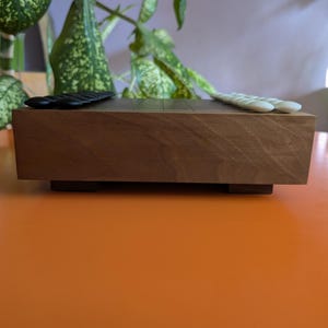 Dai Hasami Shogi massivt valnötsträbräde handskuret 9x9 spel Go-bräde bild 2