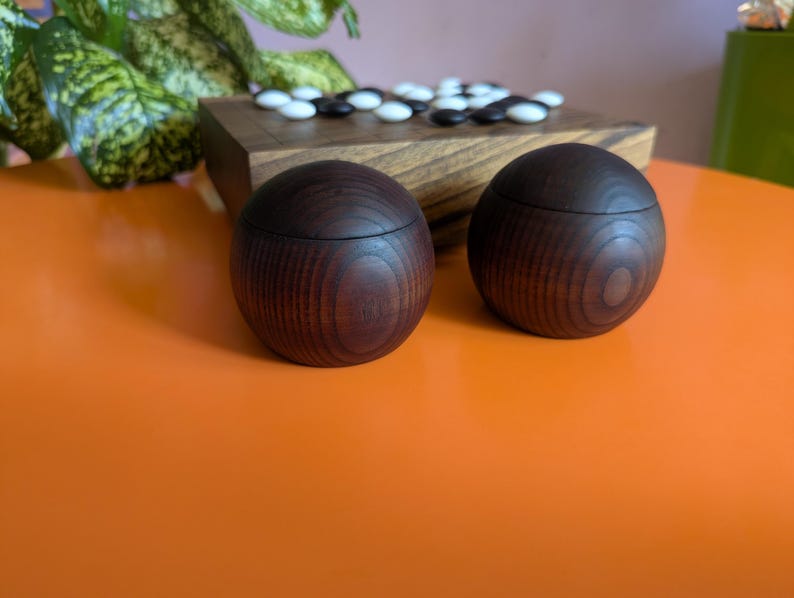 Dai Hasami Shogi massivt valnötsträbräde handskuret 9x9 spel Go-bräde bild 15