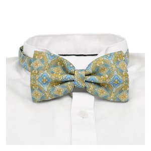 Blue yellow bow tie