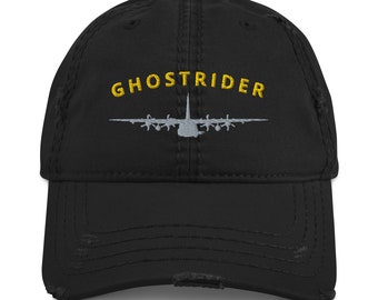 US Air Force AC-130J Ghostrider Distressed Hat