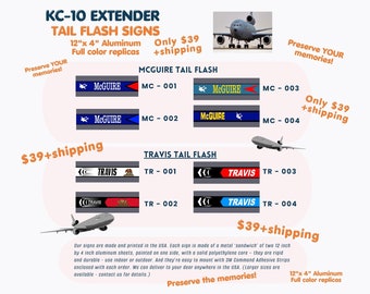 KC-10 Tail Flash Replica Aluminum Signs