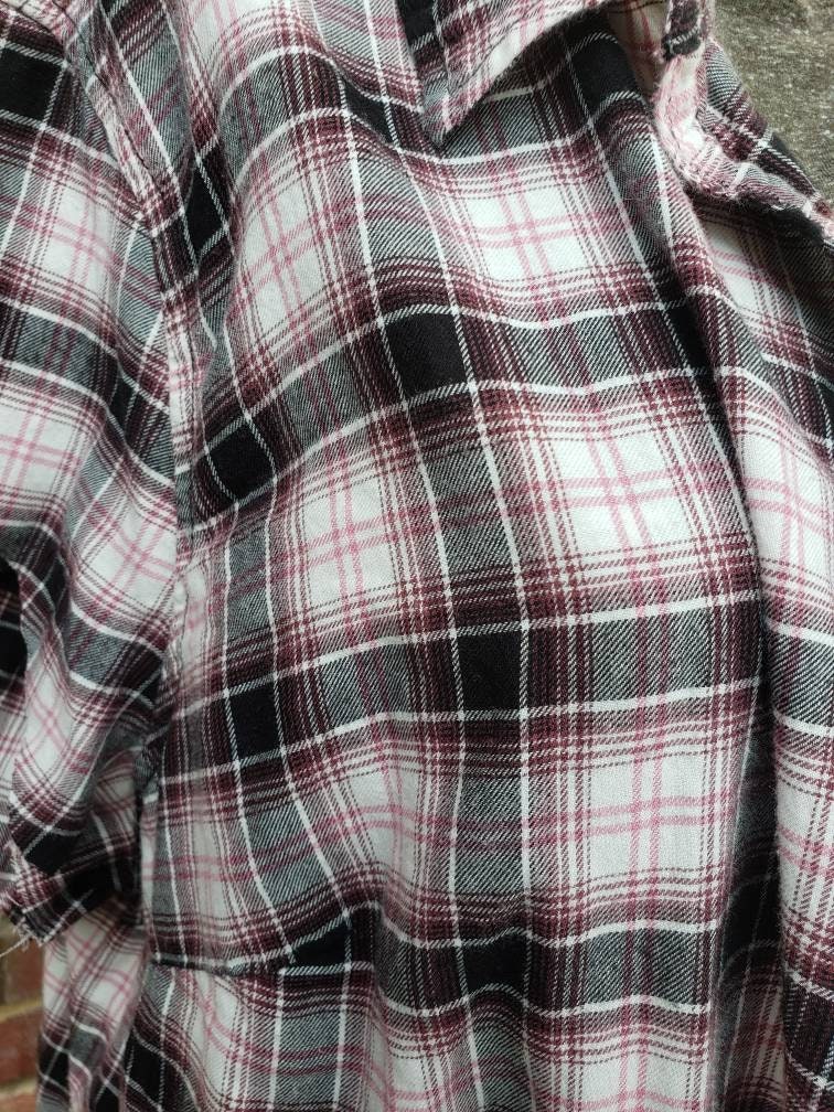 Rosie the Riveter Thrifted recycled flannel shirt | Etsy