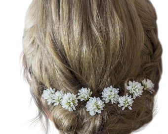Bridal hair piece flower clover wedding clip pins