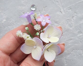 Rustikales Blumenhaarschmuck für die Braut, Waldblumenhaarnadeln