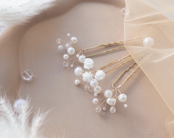 Épingles à cheveux de mariée en perles, mèche de cheveux pour mariage de bébé, coiffure de mariée pour mariée