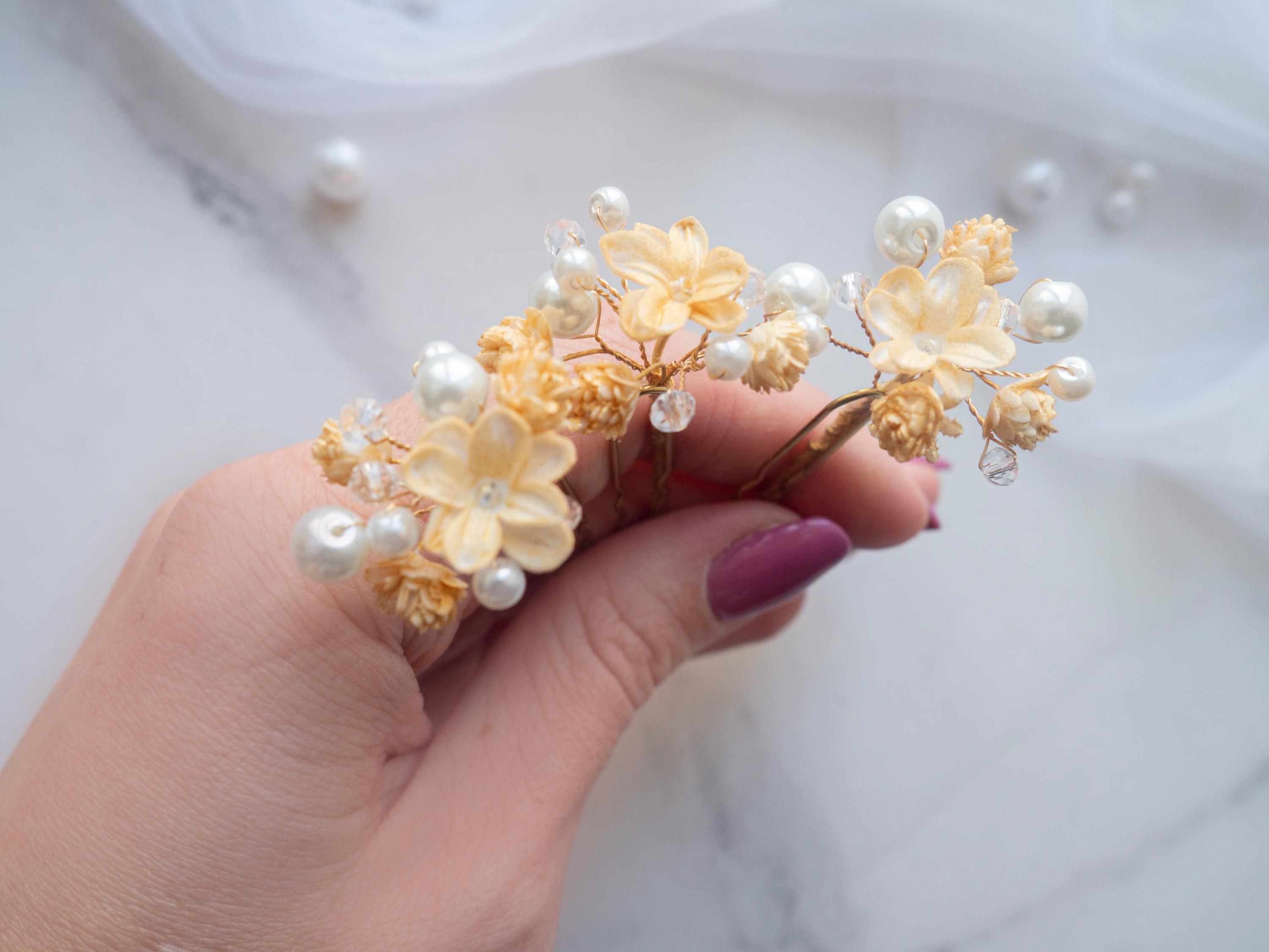 NEW Elegant Pearl Floral Summer Preppy Y2K Hair Accessories White Vintage Flower Pearl Barrette Earring Tassel Hair Pin  main image 2