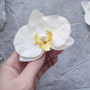 Tropical flower, beach orchid floral hair piece (clip, pins)