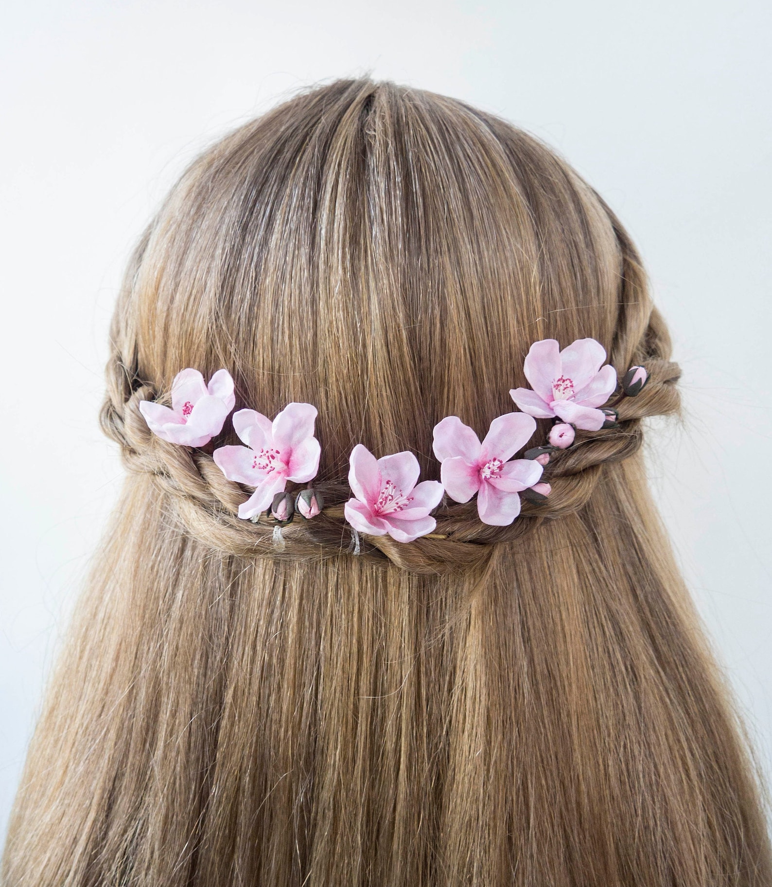 Wedding Blush Flower Hair Pins Sakura Clip Piece Etsy