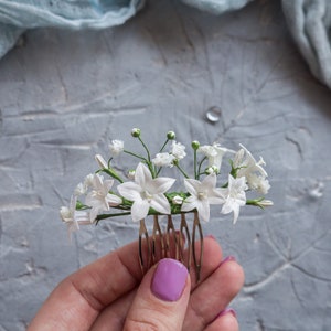 Braut Haarkamm Blumen Schleierkraut Hochzeitsschmuckstück