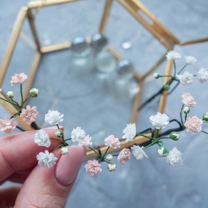 Wedding baby breath flower hair bobby pins