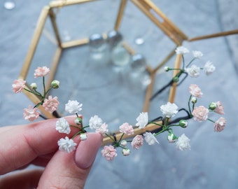 Wedding baby breath flower hair bobby pins