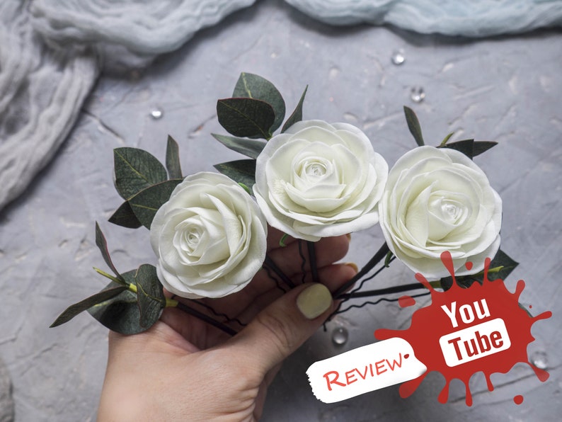 Wedding headpiece greenery eucalyptus rose hair piece