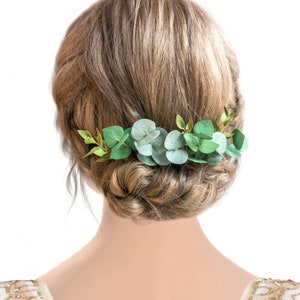 Greenery eucalyptus hair pins Floral headpiece
