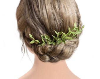 Haargrün Eukalyptusblätter Haarnadeln Kopfschmuck