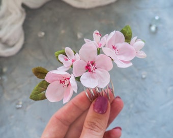 Peineta para el cabello de novia, clip de flor de boda, pieza de flor