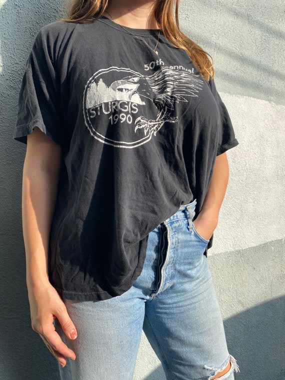 50th Anniversary Sturgis Motorcycle Rally Tee - Bl