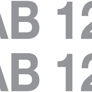 Ein Paar 3-Zoll hohe Bootsregistrierungsnummern - Die Cut-Aufkleber / Aufkleber - Wählen Sie Farbe und Stil!