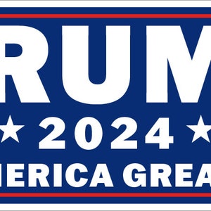 TRUMP 2024 VANCE Make America Great Again Vinyl Decal Sticker 20-Pack (9"x4")