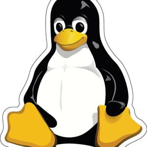 TUX - Linux Penguin Mascot - Quantity of TWO - Full Color Decal / Sticker!