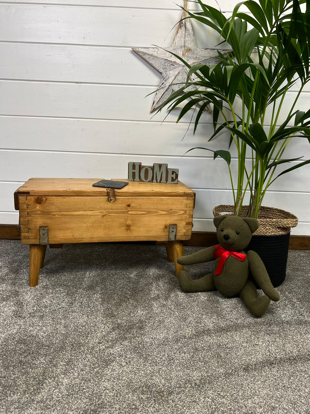 Rustic Wooden Ammo Box Table Industrial Vintage Blanket Box Etsy UK