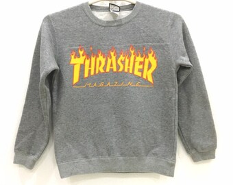 Vintage!! Rare! Thrasher Magazine Spellout Big Logo Sweatshirt