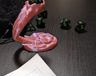 I Cast Fireball! D20 Guardian, 3D Printed D20 Holder, Life Counter, TTRPG Accessory, RPG and Board Game Gift, Dice Display, Valentines Gift