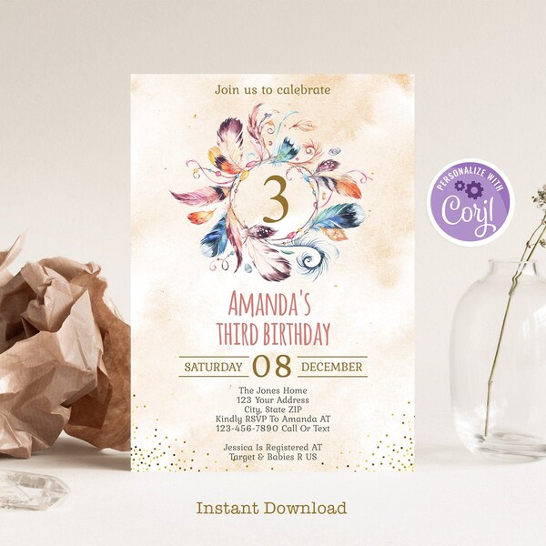 Dreamcatcher Invite - Etsy