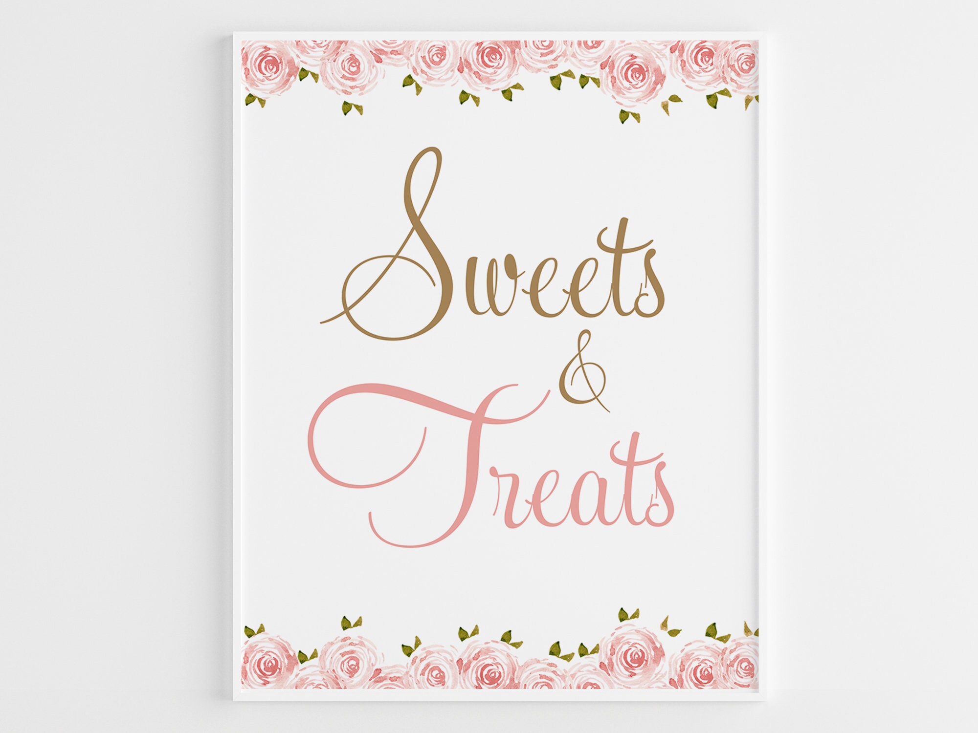 Sweets and Treats Sign Printable Treat Sign Desserts Table Etsy