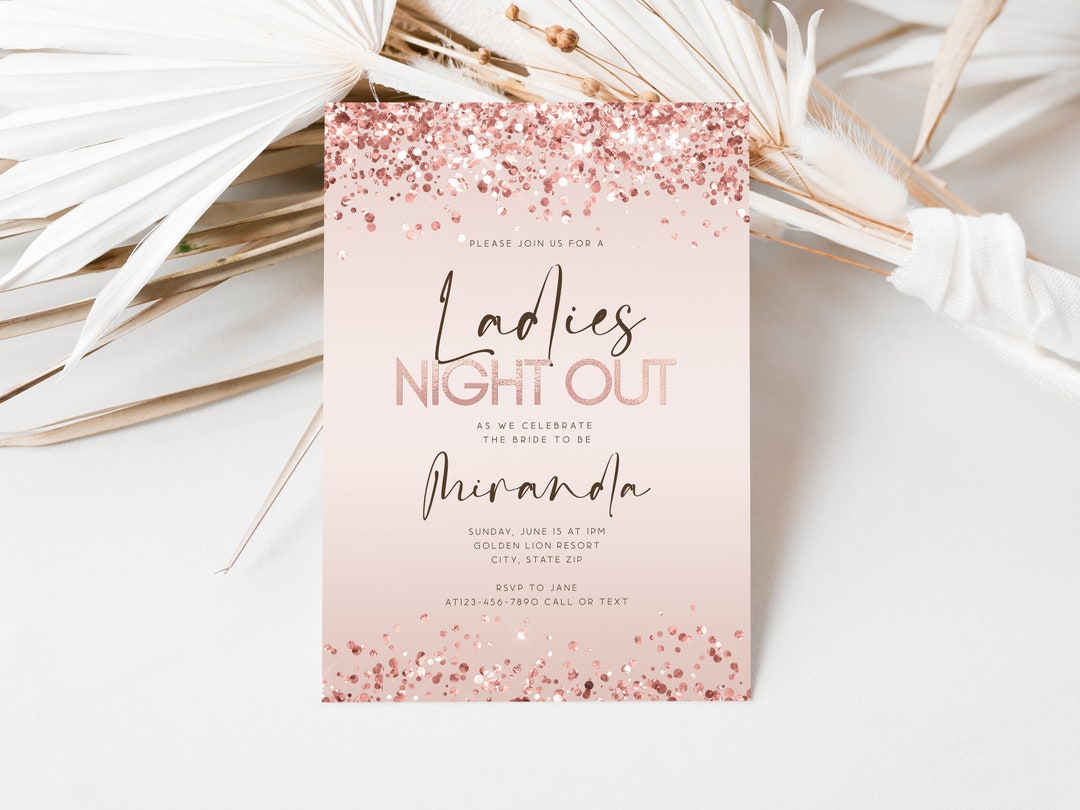 Printable Ladies Night Out Party Invitation Template Editable - Etsy