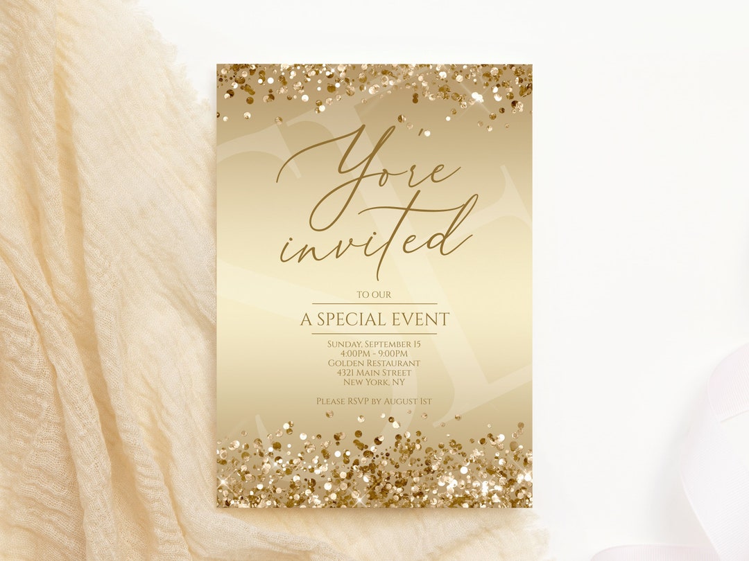 Printable You're Invited Invitation Template, Editable Special Event