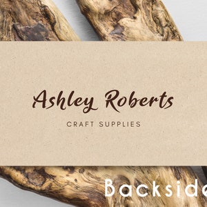 Tarjeta de visita de artesanía editable, tarjetas de visita Kraft imprimibles, tarjeta de visita pequeña de descarga instantánea, plantilla editable personalizada, tarjeta de bricolaje Corjl