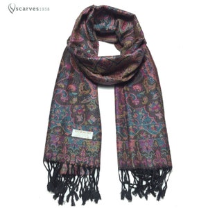 Pashmina Scarf,flowers,shawl,festival,purple scarf,pashmina shawl,design,boho scarf,hippie,bohemian,turban,warm scarf,unisex scarf,gift idea
