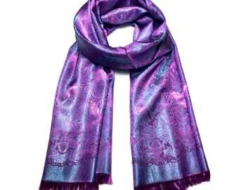 Purple eagles scarf Silk Scarf Gift idea shawl festival Purple silk scarf scarves1938 eagles silk scarf hippie bohemian women's scarf Silky