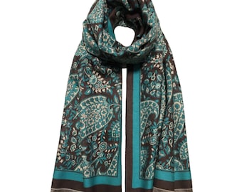 Schwarzer und grüner Kaschmirschal Winterschal Accessoire Kaschmirschal Paisley Weich Seidig Schwarz Unisex Männer Frauen Geschenk Gold Edition Scarves1938