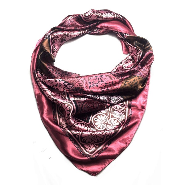 Purple Satin silk feeling square scarf,Wrap,headscarf,woman accessory,Unisex Scarf,Square bandana,satin scarf,foulard,neckerchief,Hair Wraps