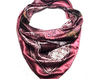Purple Satin silk feeling square scarf,Wrap,headscarf,woman accessory,Unisex Scarf,Square bandana,satin scarf,foulard,neckerchief,Hair Wraps