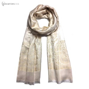 Cream cashmere Scarf Wrap Women’s scarf accessory winter scarf unisex shawl man scarf flower scarf Fashion elegant casual shawls and wraps