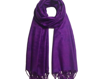 Écharpe pashmina violet, écharpe éléphant, écharpe de festival, écharpe ethnique pashmina, couvre-chefs, écharpe tribale, bohème, hippie, bohème, turban, écharpe unique