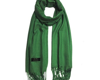 Natural green Raw silk Scarf Gift for her woman's scarf women scarf Casual Handmade scarf handwoven silk Stole Bridesmaid scarf Bridal Shawl