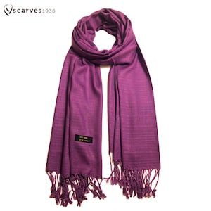 Purple Raw Thai silk Scarf Gift for her woman's scarf spring scarf unisex Spring scarf Foulard elegant Handmade scarf scarves handwoven silk