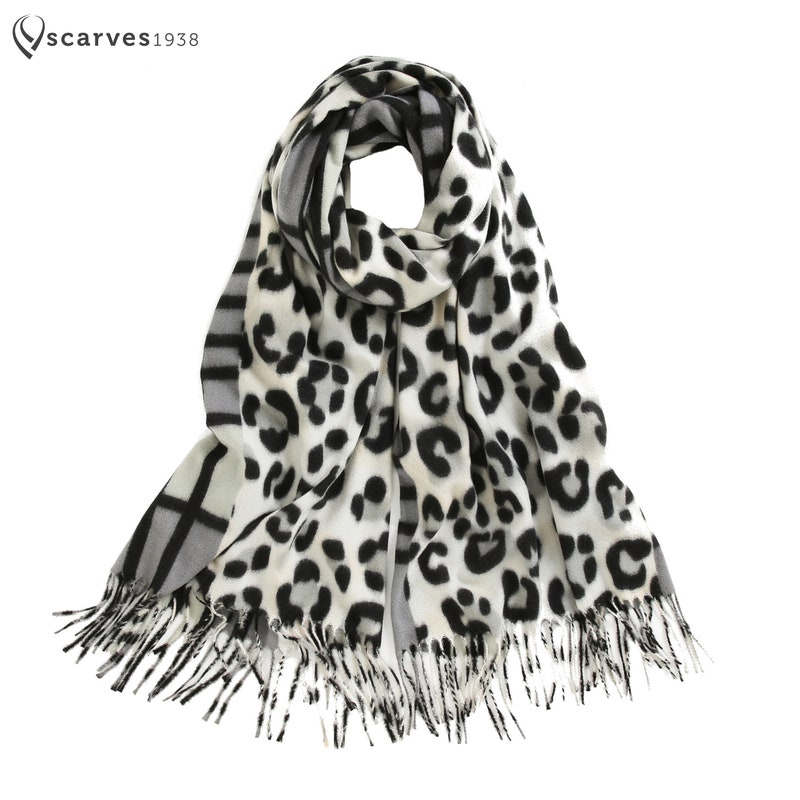 Leopard Print Soft Tassel Scarf