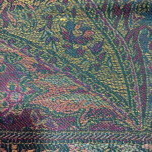 Green/Deep Aubergine pashmina Scarf gift idea shawl festival scarf green woman scarf scarves1938 Rave scarf hippie scarf bohemian scarf warm image 4