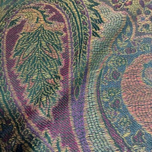 Green/Deep Aubergine pashmina Scarf gift idea shawl festival scarf green woman scarf scarves1938 Rave scarf hippie scarf bohemian scarf warm image 6